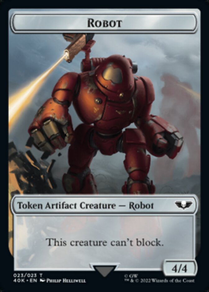 Astartes Warrior // Robot Double-Sided Token (Surge Foil) [Warhammer 40,000 Tokens] | Boutique FDB TCG