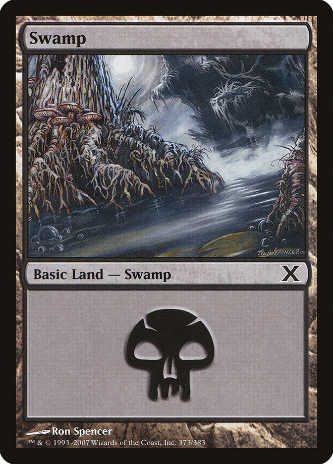 Swamp (373) [Tenth Edition] | Boutique FDB TCG