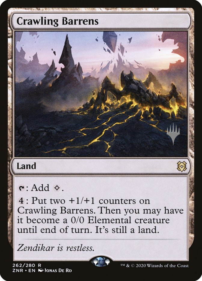 Crawling Barrens (Promo Pack) [Zendikar Rising Promos] | Boutique FDB TCG