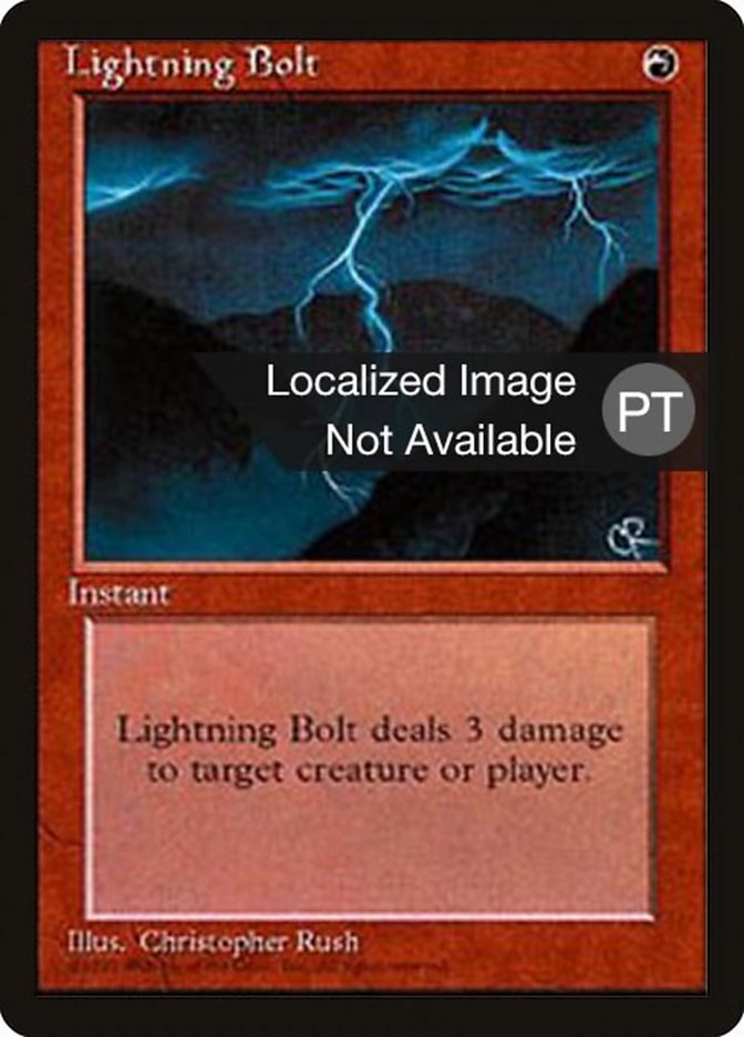 Lightning Bolt [Fourth Edition (Foreign Black Border)] | Boutique FDB TCG