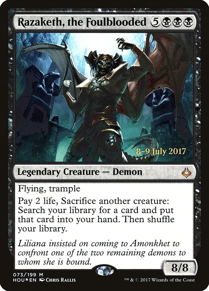 Razaketh, the Foulblooded [Hour of Devastation Prerelease Promos] | Boutique FDB TCG