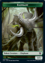 Frog Lizard // Elephant Double-Sided Token [Commander 2021 Tokens] | Boutique FDB TCG