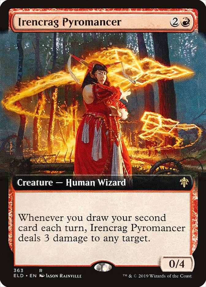 Irencrag Pyromancer (Extended Art) [Throne of Eldraine] | Boutique FDB TCG