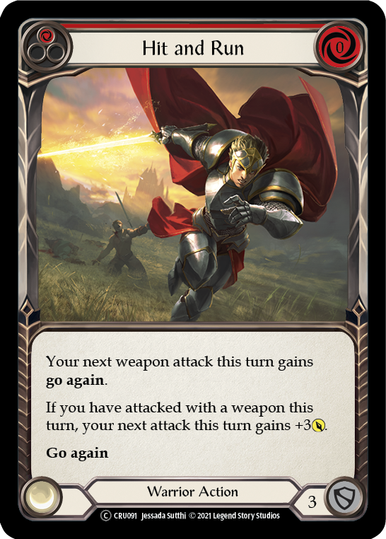 Hit and Run (Red) [U-CRU091] (Crucible of War Unlimited)  Unlimited Normal | Boutique FDB TCG