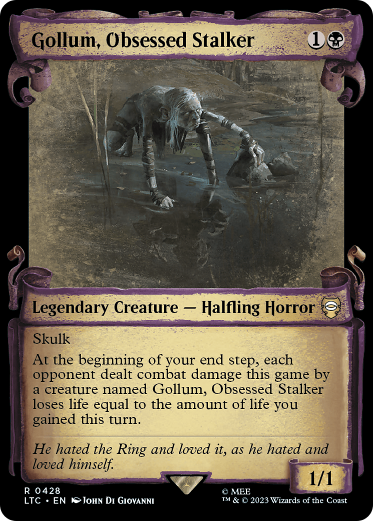 Gollum, Obsessed Stalker [The Lord of the Rings: Tales of Middle-Earth Commander Showcase Scrolls] | Boutique FDB TCG