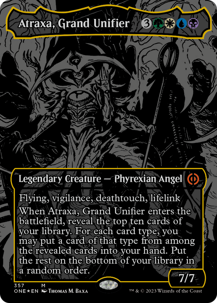Atraxa, Grand Unifier (Oil Slick Raised Foil) [Phyrexia: All Will Be One] | Boutique FDB TCG