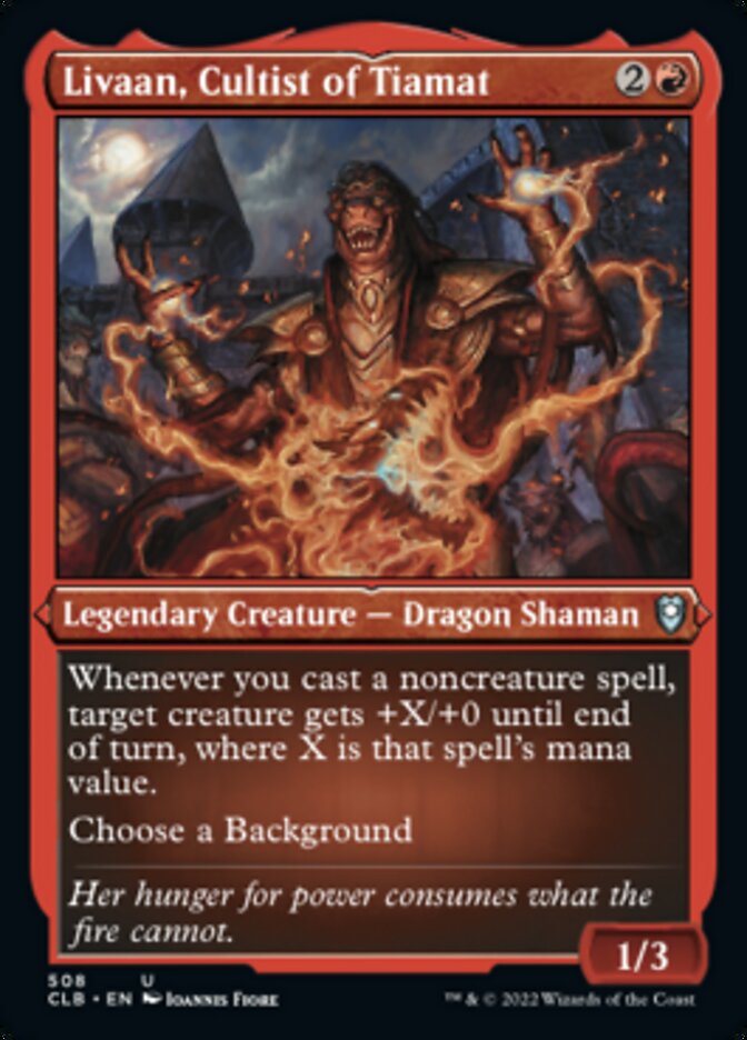 Livaan, Cultist of Tiamat (Foil Etched) [Commander Legends: Battle for Baldur's Gate] | Boutique FDB TCG