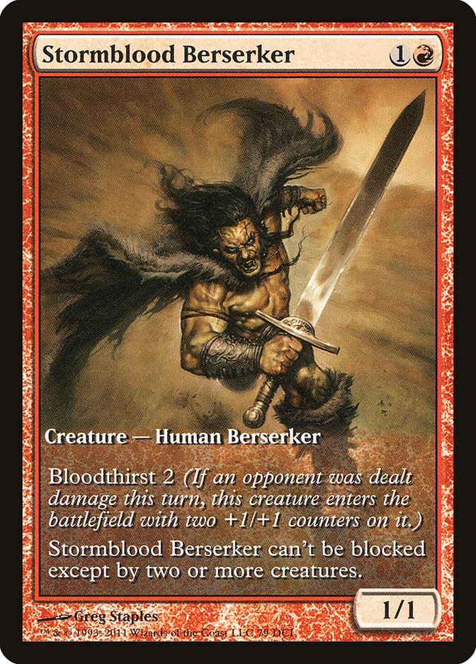 Stormblood Berserker (Extended Art) [Magic 2012 Promos] | Boutique FDB TCG