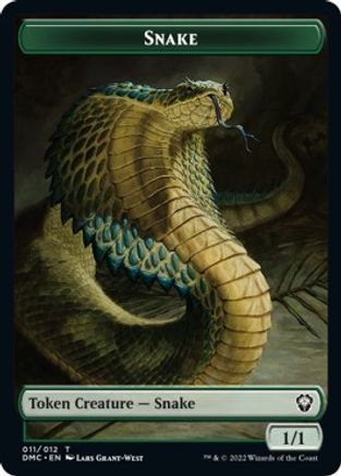 Human // Snake Double-Sided Token [Dominaria United Commander Tokens] | Boutique FDB TCG