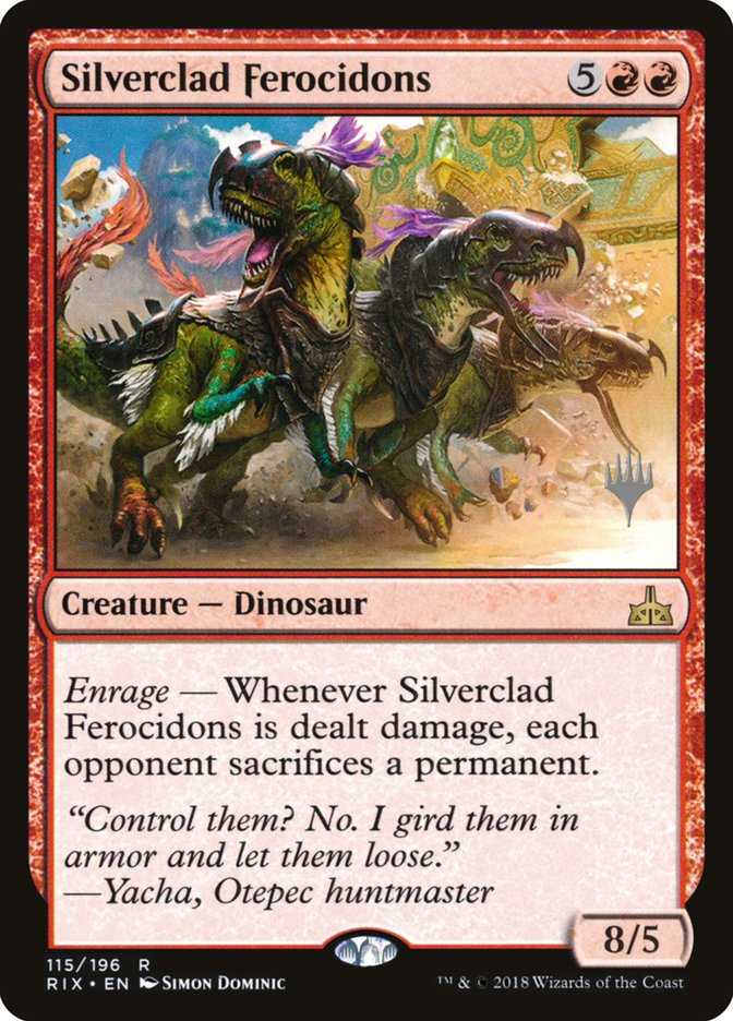 Silverclad Ferocidons (Promo Pack) [Rivals of Ixalan Promos] | Boutique FDB TCG