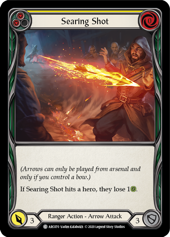 Searing Shot (Yellow) [U-ARC070] (Arcane Rising Unlimited)  Unlimited Normal | Boutique FDB TCG