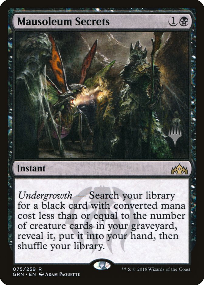 Mausoleum Secrets (Promo Pack) [Guilds of Ravnica Promos] | Boutique FDB TCG