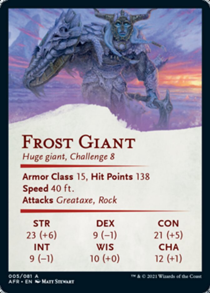 Frost Giant Art Card (Gold-Stamped Signature) [Dungeons & Dragons: Adventures in the Forgotten Realms Art Series] | Boutique FDB TCG