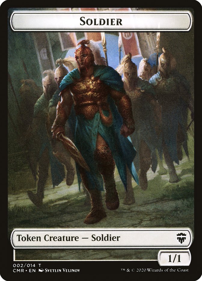 Rock // Soldier Double-Sided Token [Commander Legends Tokens] | Boutique FDB TCG