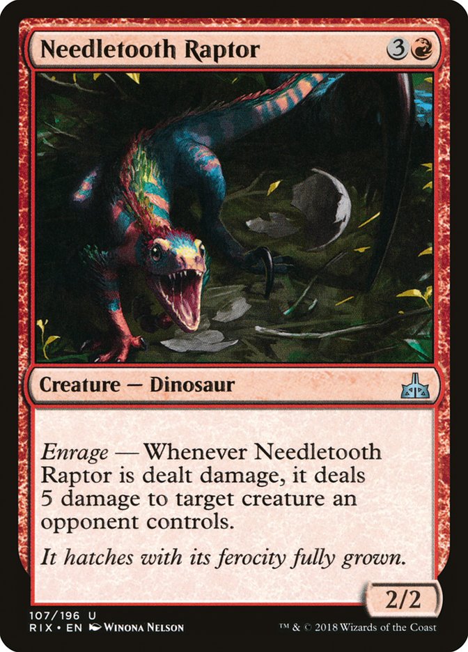 Needletooth Raptor [Rivals of Ixalan] | Boutique FDB TCG