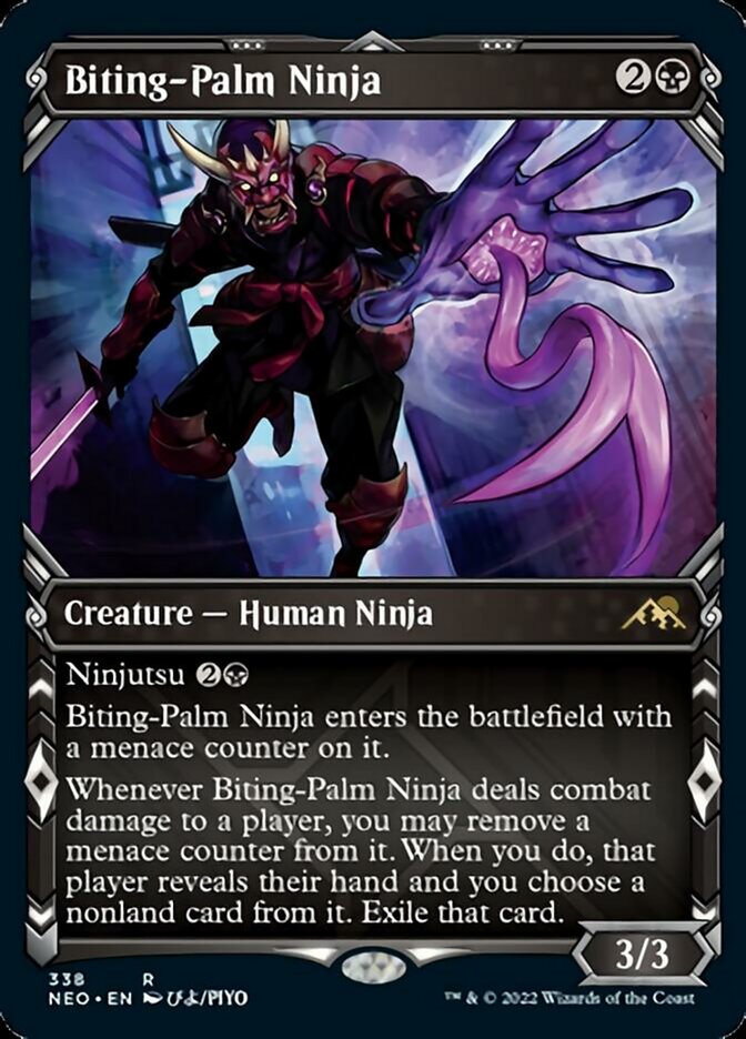 Biting-Palm Ninja (Showcase Ninja) [Kamigawa: Neon Dynasty] | Boutique FDB TCG