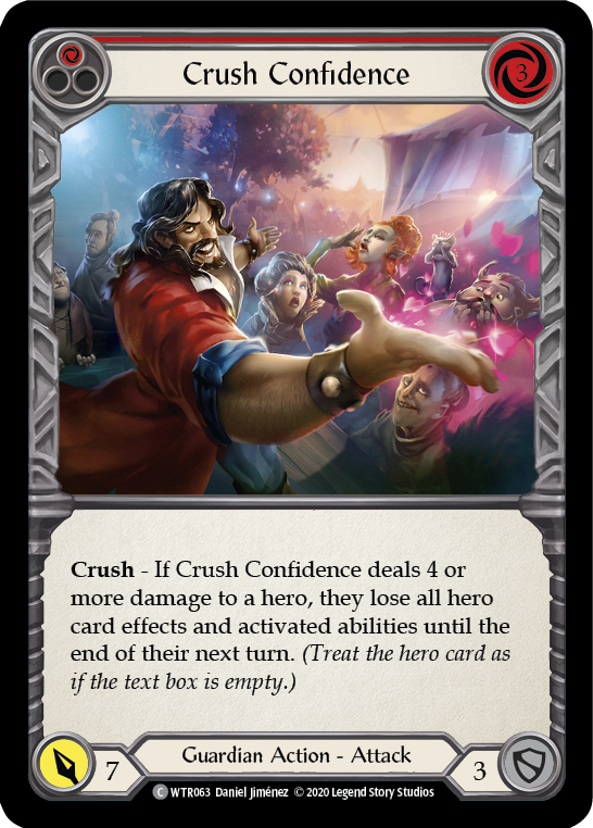 Crush Confidence (Red) [U-WTR063] (Welcome to Rathe Unlimited)  Unlimited Rainbow Foil | Boutique FDB TCG