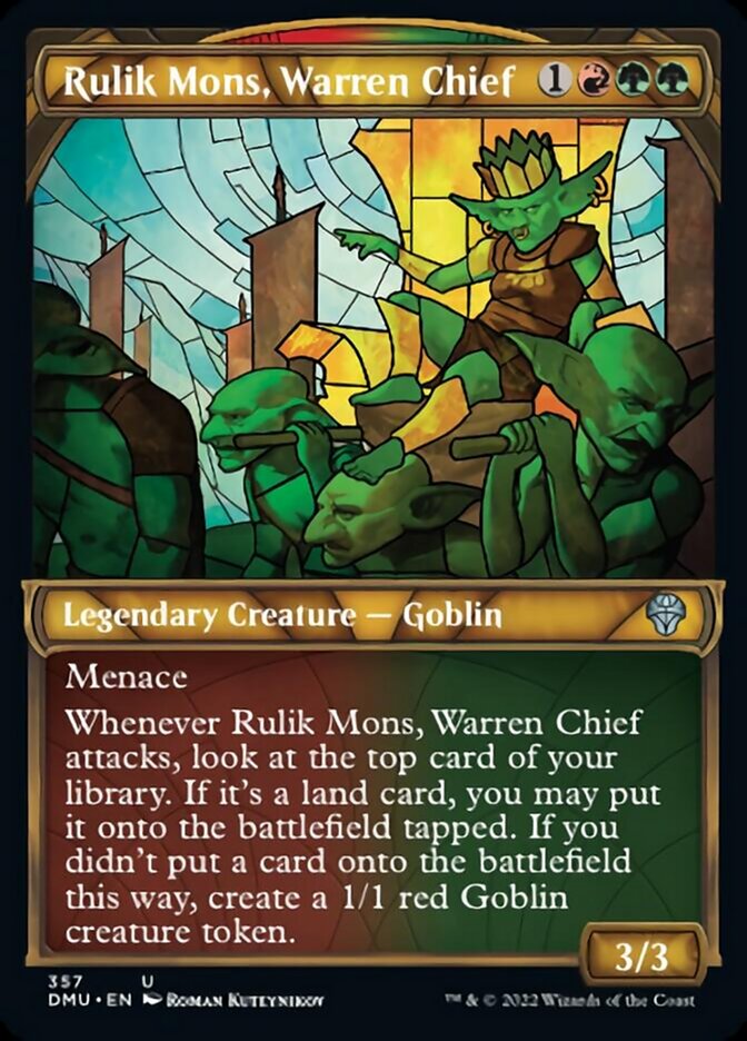 Rulik Mons, Warren Chief (Showcase Textured) [Dominaria United] | Boutique FDB TCG