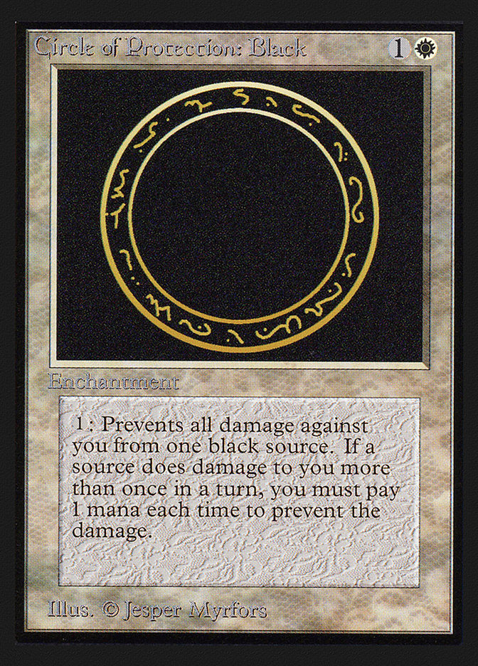 Circle of Protection: Black [International Collectors' Edition] | Boutique FDB TCG