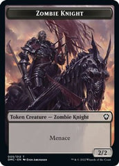 Zombie Knight // Goblin Double-Sided Token [Dominaria United Commander Tokens] | Boutique FDB TCG