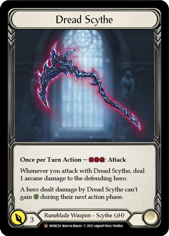 Dread Scythe [U-MON229-RF] (Monarch Unlimited)  Unlimited Rainbow Foil | Boutique FDB TCG