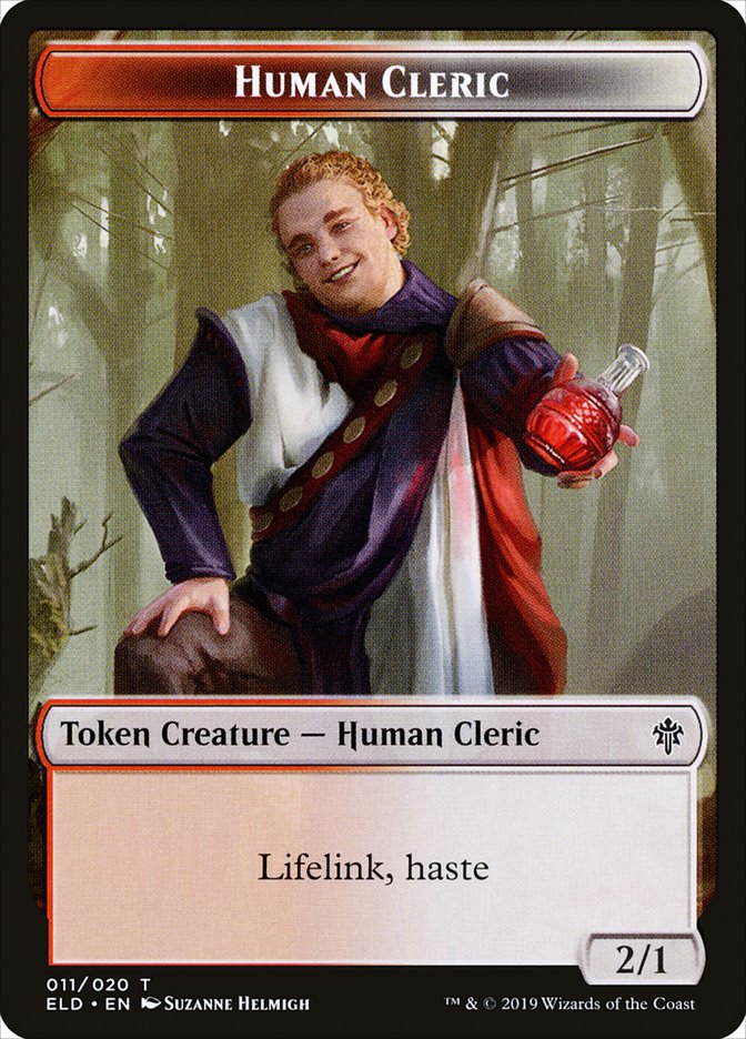 Human Cleric Token [Throne of Eldraine Tokens] | Boutique FDB TCG