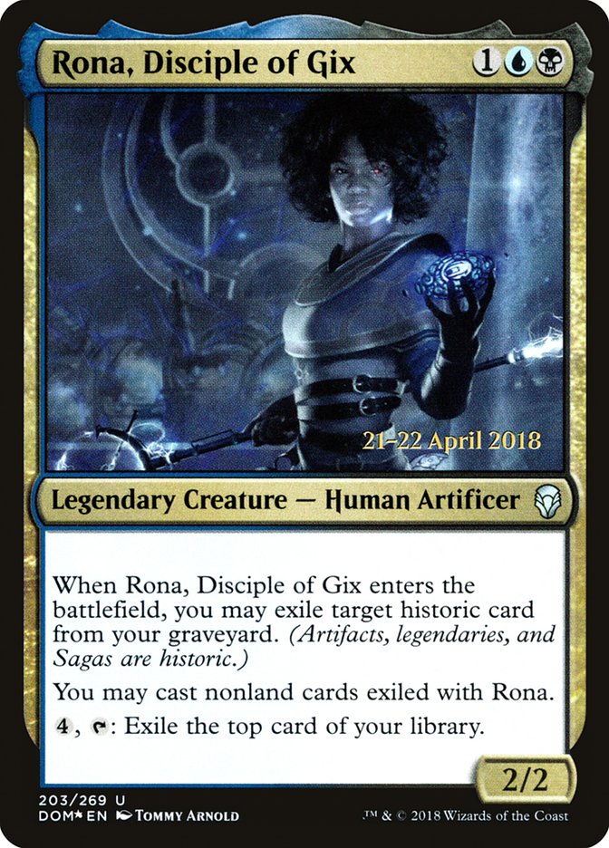 Rona, Disciple of Gix [Dominaria Prerelease Promos] | Boutique FDB TCG