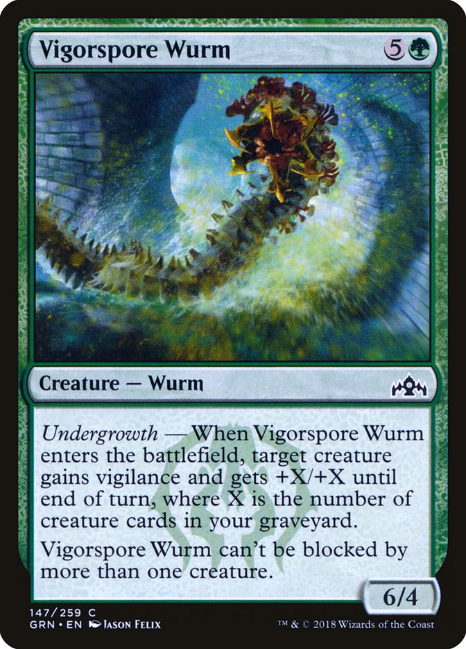 Vigorspore Wurm [Guilds of Ravnica] | Boutique FDB TCG