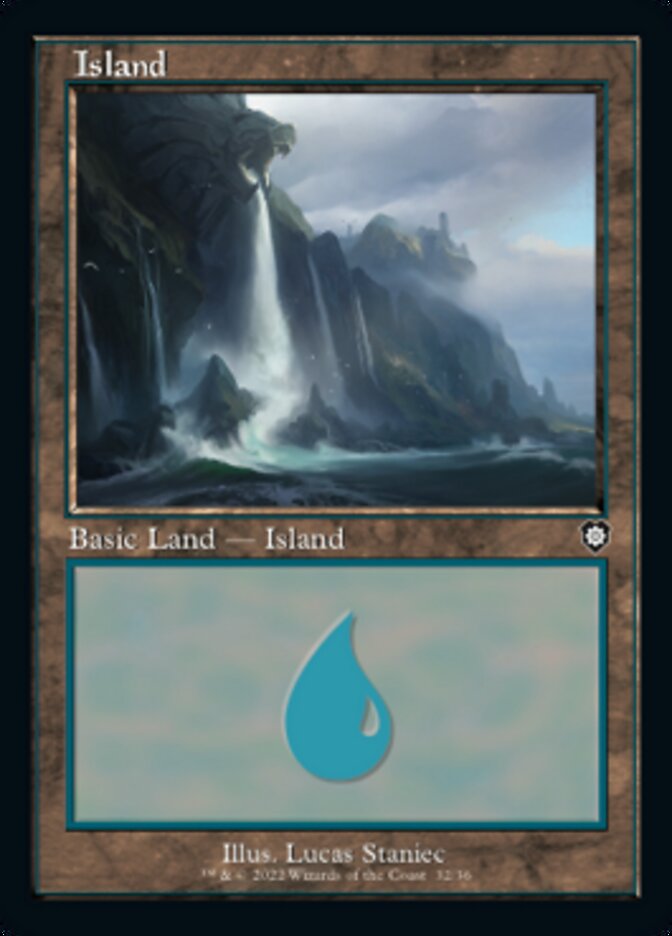 Island (032) (Retro) [The Brothers' War Commander] | Boutique FDB TCG