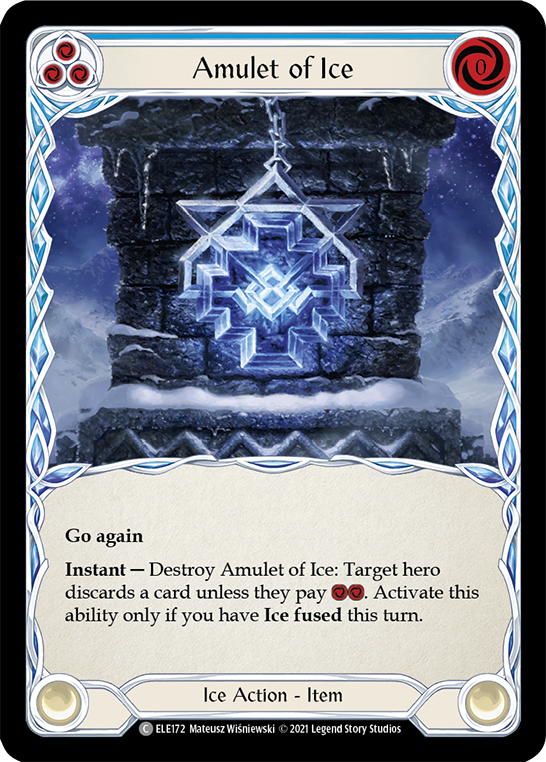 Amulet of Ice [ELE172] (Tales of Aria)  1st Edition Rainbow Foil | Boutique FDB TCG
