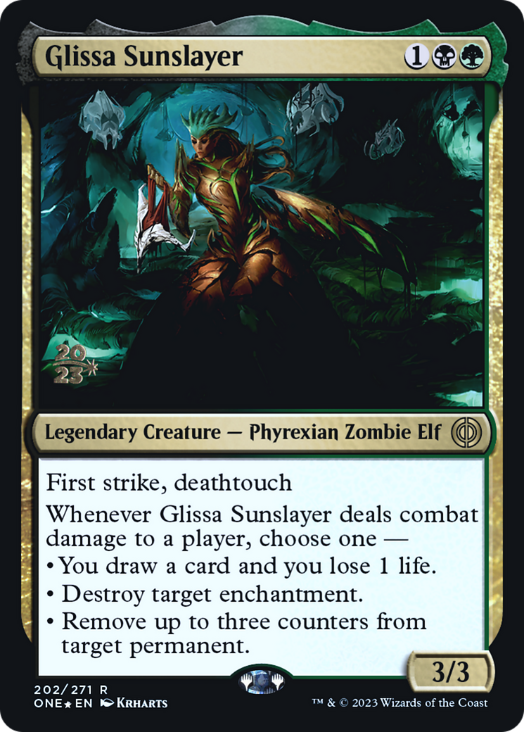 Glissa Sunslayer [Phyrexia: All Will Be One Prerelease Promos] | Boutique FDB TCG