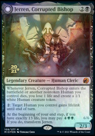 Jerren, Corrupted Bishop // Ormendahl, the Corrupted [Innistrad: Midnight Hunt Prerelease Promos] | Boutique FDB TCG