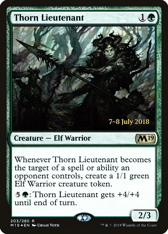 Thorn Lieutenant [Core Set 2019 Prerelease Promos] | Boutique FDB TCG