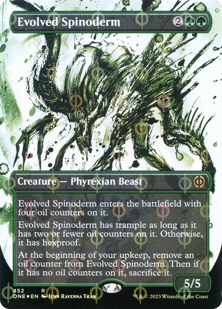 Evolved Spinoderm (Borderless Ichor Step-and-Compleat Foil) [Phyrexia: All Will Be One] | Boutique FDB TCG