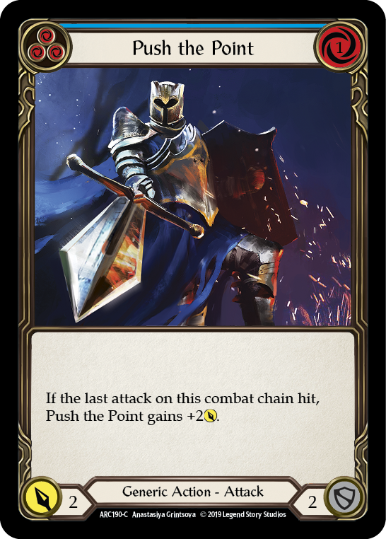 Push the Point (Blue) [ARC190-C] (Arcane Rising)  1st Edition Normal | Boutique FDB TCG