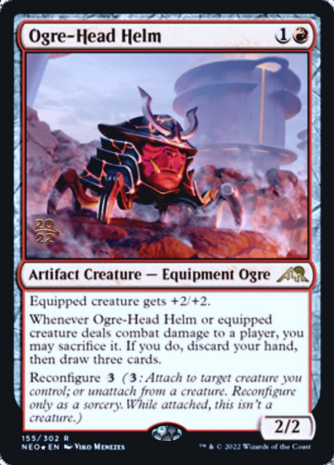 Ogre-Head Helm [Kamigawa: Neon Dynasty Prerelease Promos] | Boutique FDB TCG