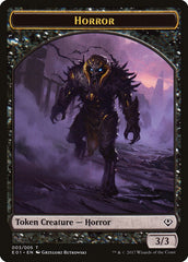 Horror // Zombie Double-Sided Token [Archenemy: Nicol Bolas Tokens] | Boutique FDB TCG