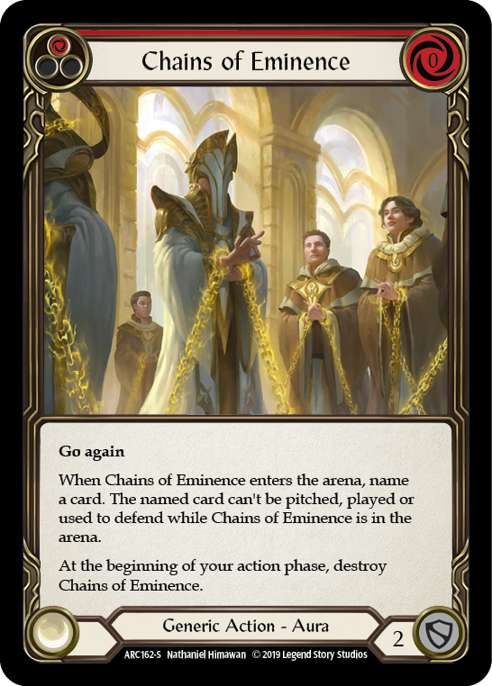 Chains of Eminence [ARC162-S] (Arcane Rising)  1st Edition Normal | Boutique FDB TCG