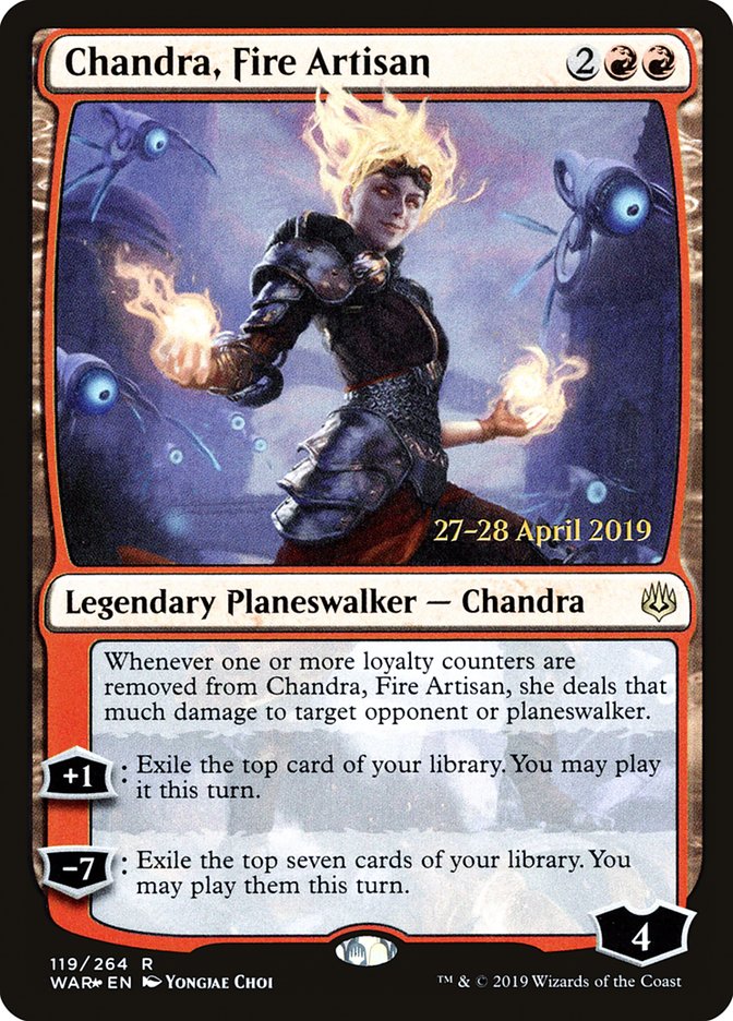 Chandra, Fire Artisan [War of the Spark Prerelease Promos] | Boutique FDB TCG