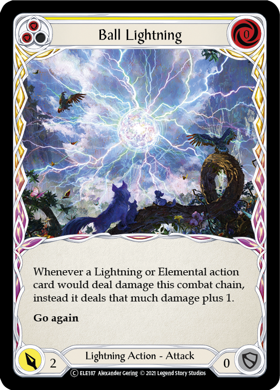 Ball Lightning (Yellow) [U-ELE187] (Tales of Aria Unlimited)  Unlimited Rainbow Foil | Boutique FDB TCG