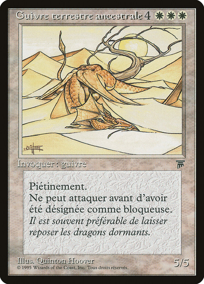 Elder Land Wurm (French) - "Guivre terrestre ancestorale" [Renaissance] | Boutique FDB TCG
