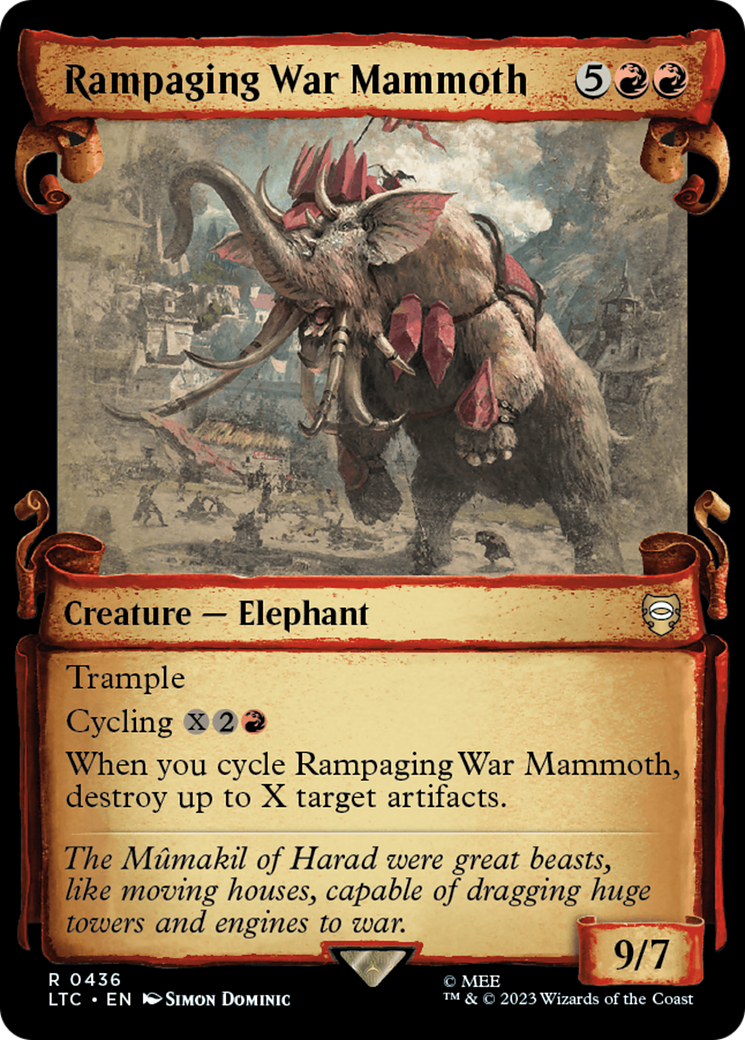 Rampaging War Mammoth [The Lord of the Rings: Tales of Middle-Earth Commander Showcase Scrolls] | Boutique FDB TCG