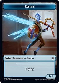 Faerie // Food (15) Double-Sided Token [Throne of Eldraine Tokens] | Boutique FDB TCG