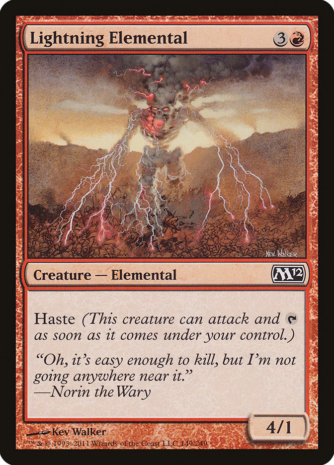 Lightning Elemental [Magic 2012] | Boutique FDB TCG
