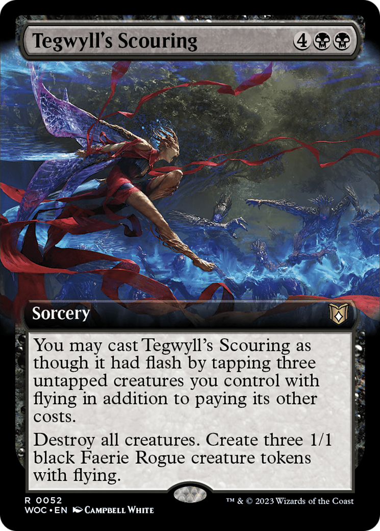 Tegwyll's Scouring (Extended Art) [Wilds of Eldraine Commander] | Boutique FDB TCG