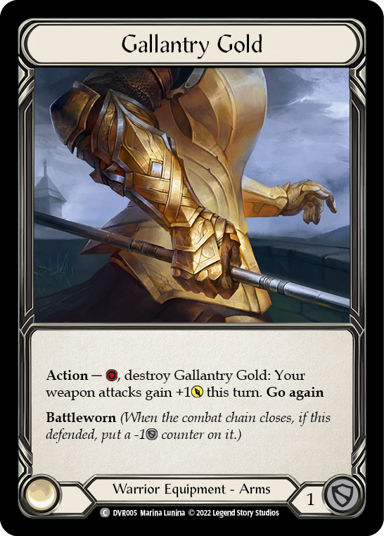 Gallantry Gold [DVR005] (Classic Battles: Rhinar vs Dorinthea)  Rainbow Foil | Boutique FDB TCG