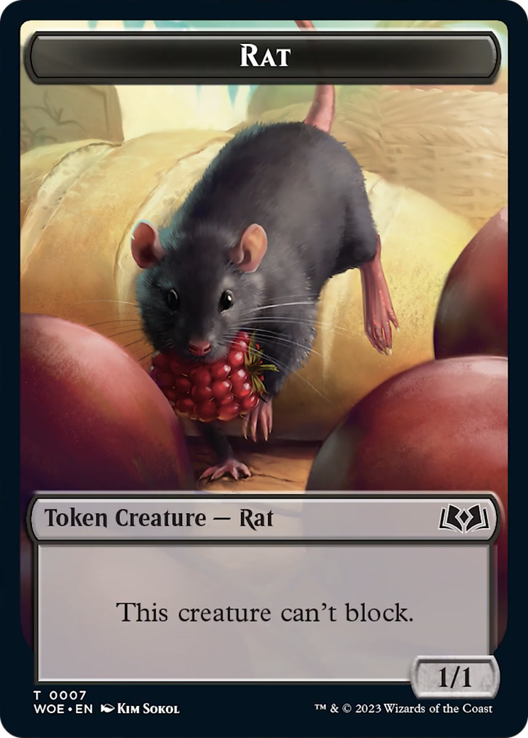 Rat Token [Wilds of Eldraine Tokens] | Boutique FDB TCG