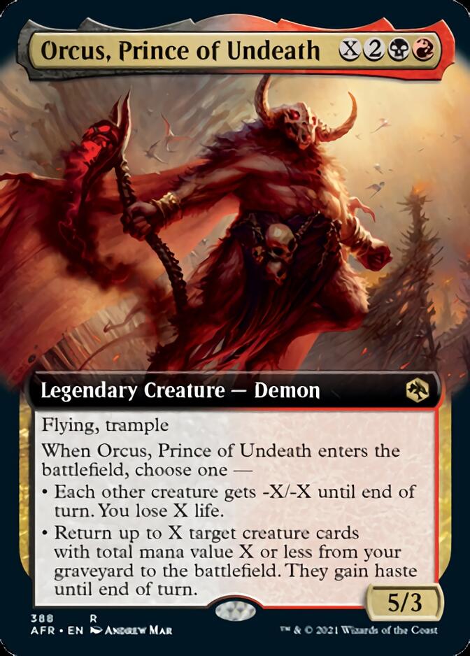 Orcus, Prince of Undeath (Extended Art) [Dungeons & Dragons: Adventures in the Forgotten Realms] | Boutique FDB TCG