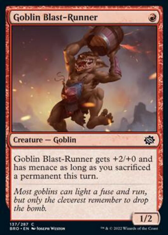 Goblin Blast-Runner [The Brothers' War] | Boutique FDB TCG