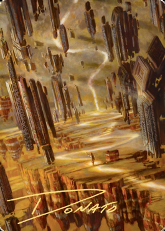 Brightclimb Pathway Art Card (Gold-Stamped Signature) [Zendikar Rising Art Series] | Boutique FDB TCG